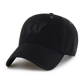 Men's Carhartt x '47 Black Wisconsin Badgers Clean Up Adjustable Hat