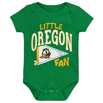 Newborn Outerstuff Green Oregon Ducks Little Banner Bodysuit