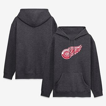 Men's Fanatics Heather Charcoal Detroit Red Wings Essential Hoodie