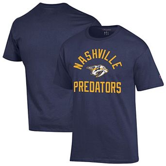 Men's Champion Navy Nashville Predators Primary Logo Jersey T-Shirt