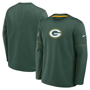 Men's Nike Green Green Bay Packers Sideline Coaches Team Present Midweight Therma-FIT Sweatshirt
