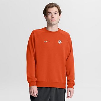 Men's Nike Orange Clemson Tigers Premium Performance Raglan Dri-FIT Sweatshirt