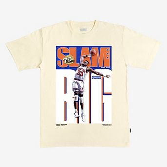 Unisex SLAM Patrick Ewing Cream New York Knicks Hardwood Classics Cover T-Shirt