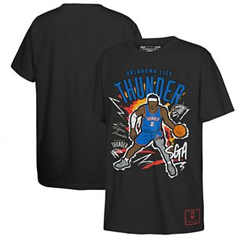 Youth Mitchell & Ness Shai Gilgeous-Alexander Black Oklahoma City Thunder Chalked Up Player T-Shirt