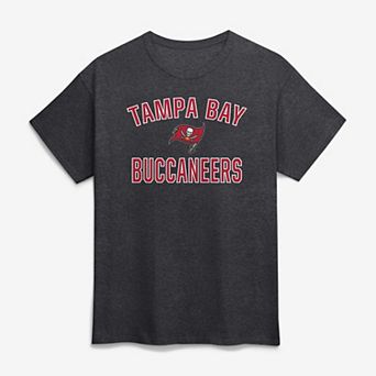 Men's Logo Athletic Charcoal Tampa Bay Buccaneers Cotton Victory Arch T-Shirt