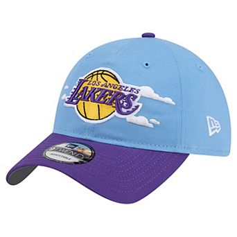 Men's New Era Powder Blue Los Angeles Lakers Clouds 9TWENTY Adjustable Hat