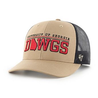 Men's '47 Khaki Georgia Bulldogs Local Statement Trucker Adjustable Hat