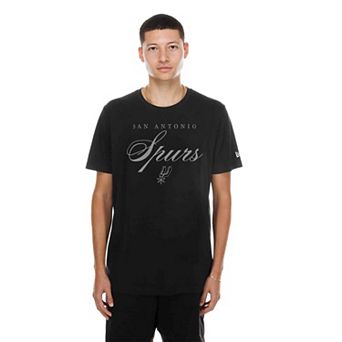 Men's New Era Black San Antonio Spurs Script T-Shirt