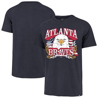 Men's '47 Navy Atlanta Braves Americana Eagle T-Shirt