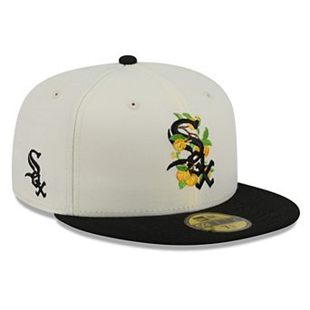 Men's New Era White/Black Chicago White Sox Blossom 59FIFTY Fitted Hat
