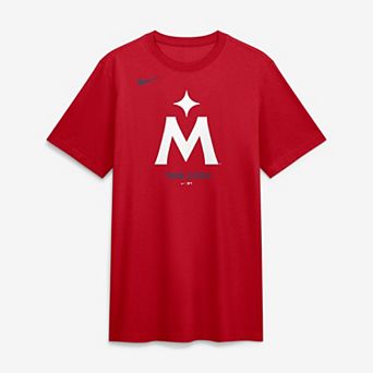 Men's Nike Red Minnesota Twins Tri-Blend Logo T-Shirt