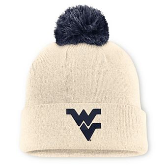 Unisex Nike Natural West Virginia Mountaineers Campus Prep Script Cuffed Knit Hat with Pom