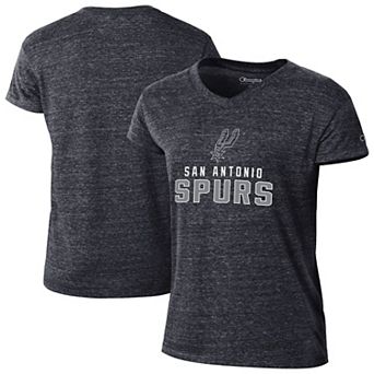 Women's Champion Black San Antonio Spurs Team Tri-Blend V-Neck T-Shirt