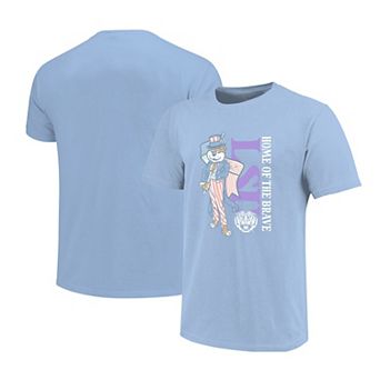Girls Youth Light Blue LSU Tigers Americana Mascot Flag T-Shirt