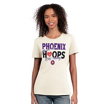 Women's Starter Oatmeal Phoenix Mercury Endzone T-Shirt
