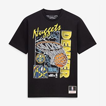 Men's Mitchell & Ness Black Denver Nuggets Lightning Swish T-Shirt