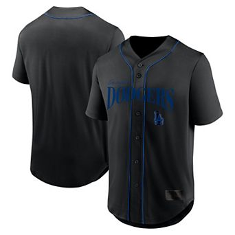 Men's Fanatics Black Los Angeles Dodgers Franchise Button-Up Fashion Top
