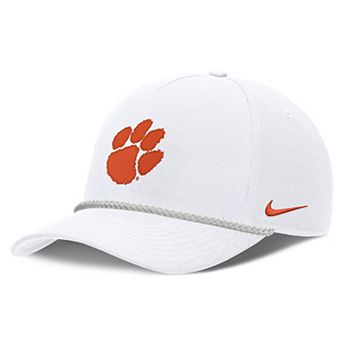 Unisex Nike White Clemson Tigers Rope Rise Adjustable Hat