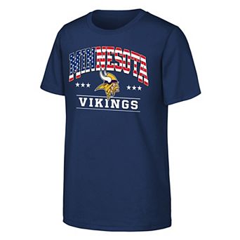 Youth Navy Minnesota Vikings Americana Arch T-Shirt