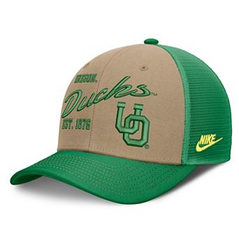 Unisex Nike Beige/Green Oregon Ducks Legacy Rise Trucker Adjustable Hat