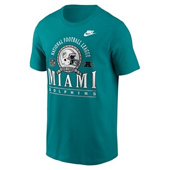Men's Nike Aqua Miami Dolphins Rewind Essential T-Shirt