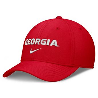 Men's Nike Red Georgia Bulldogs Rise On-Field SwooshFlex Dri-FIT Flex Hat