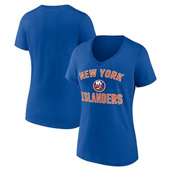 Women's Logo Athletic Royal New York Islanders Arch Victory V-Neck T-Shirt