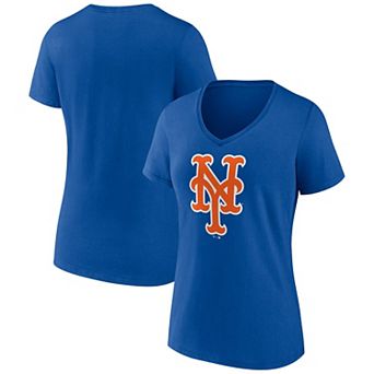 Women's Logo Athletic Royal New York Mets Official Logo Athletic V-Neck T-Shirt