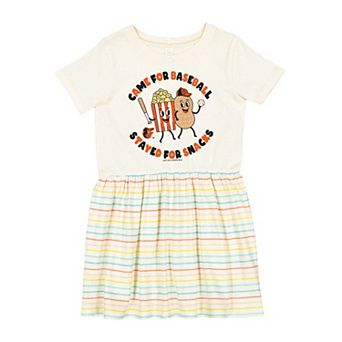 Girls Toddler Soft as a Grape White Baltimore Orioles Snack Dress
