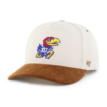 Men's Carhartt x '47 Natural/Brown Kansas Jayhawks Undyed Relaxed Hitch Adjustable Hat