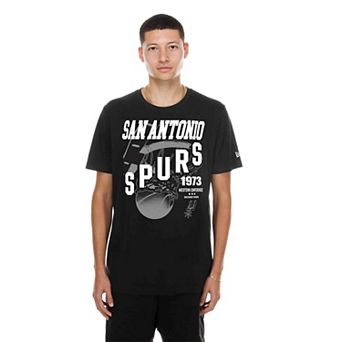 Men's New Era Black San Antonio Spurs 1973 NBA Western Conference Swish T-Shirt