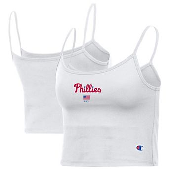 Women's Champion White Philadelphia Phillies America Scoop Tank Top