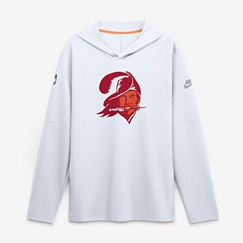 Men's Nike White Tampa Bay Buccaneers Sideline Alternate Lightweight Long Sleeve Hooded Dri-FIT T-Shirt