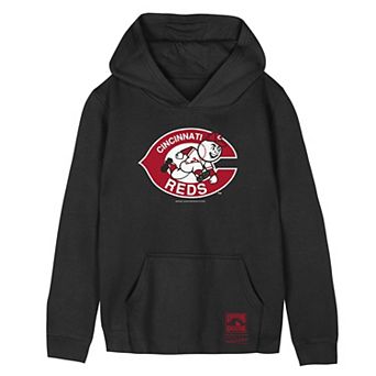 Toddler Mitchell & Ness Black Cincinnati Reds Retro Logo Hoodie