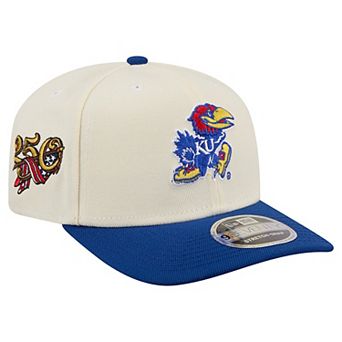 Men's New Era White/Royal Kansas Jayhawks America's 250th 9SEVENTY Adjustable Hat