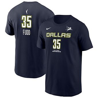 Men's Nike Azzi Fudd Navy Dallas Wings Explorer Edition Name & Number T-Shirt