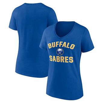 Women's Logo Athletic Royal Buffalo Sabres Arch Victory V-Neck T-Shirt