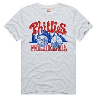 Unisex Homage Ash Philadelphia 76ers Skyline T-Shirt