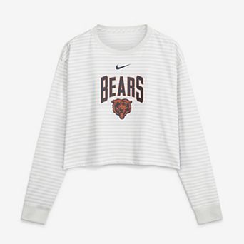 Women's Nike White Chicago Bears Loose Fit Crop Top