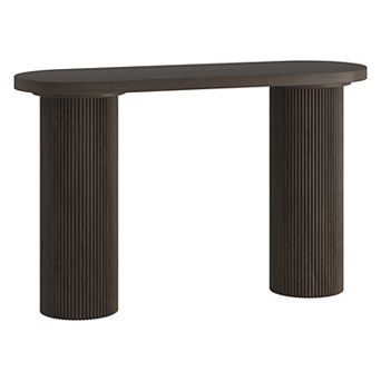 Finley & Sloane Isa 55-Inch Wide Oval Fluted Console Table