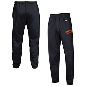 Men's Champion Black Oklahoma State Cowboys Powerblend Banded Fleece Sweatpants
