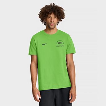 Men's Nike Neon Green Seattle Seahawks Split Logo T-Shirt