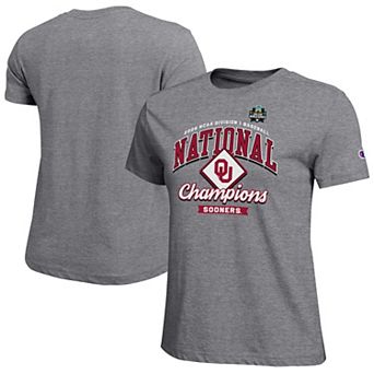 Women's Champion Gray Oklahoma Sooners 2026 NCAA Baseball Men's College World Series Champions Locker Room T-Shirt