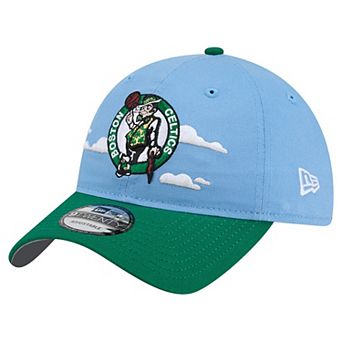 Men's New Era Powder Blue Boston Celtics Clouds 9TWENTY Adjustable Hat
