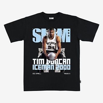 Unisex SLAM Tim Duncan Black San Antonio Spurs Hardwood Classics Cover T-Shirt