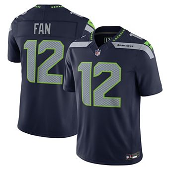 Men's Nike 12s College Navy Seattle Seahawks Team Vapor F.U.S.E. Stitched Limited Jersey