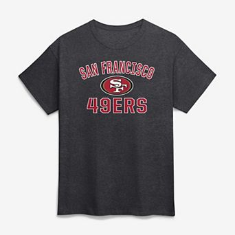 Men's Logo Athletic Charcoal San Francisco 49ers Cotton Victory Arch T-Shirt