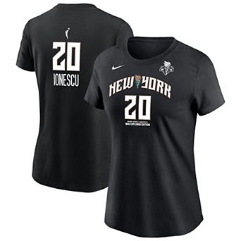 Women's Nike Sabrina Ionescu Black New York Liberty Name & Number Explorer Edition T-Shirt