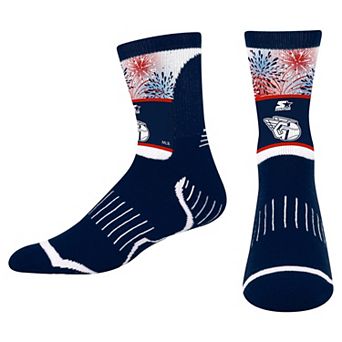 Youth Starter Navy Cleveland Guardians Americana Firework Crew Socks