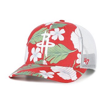 Men's '47 Red Houston Rockets Beach Side Trucker Adjustable Hat